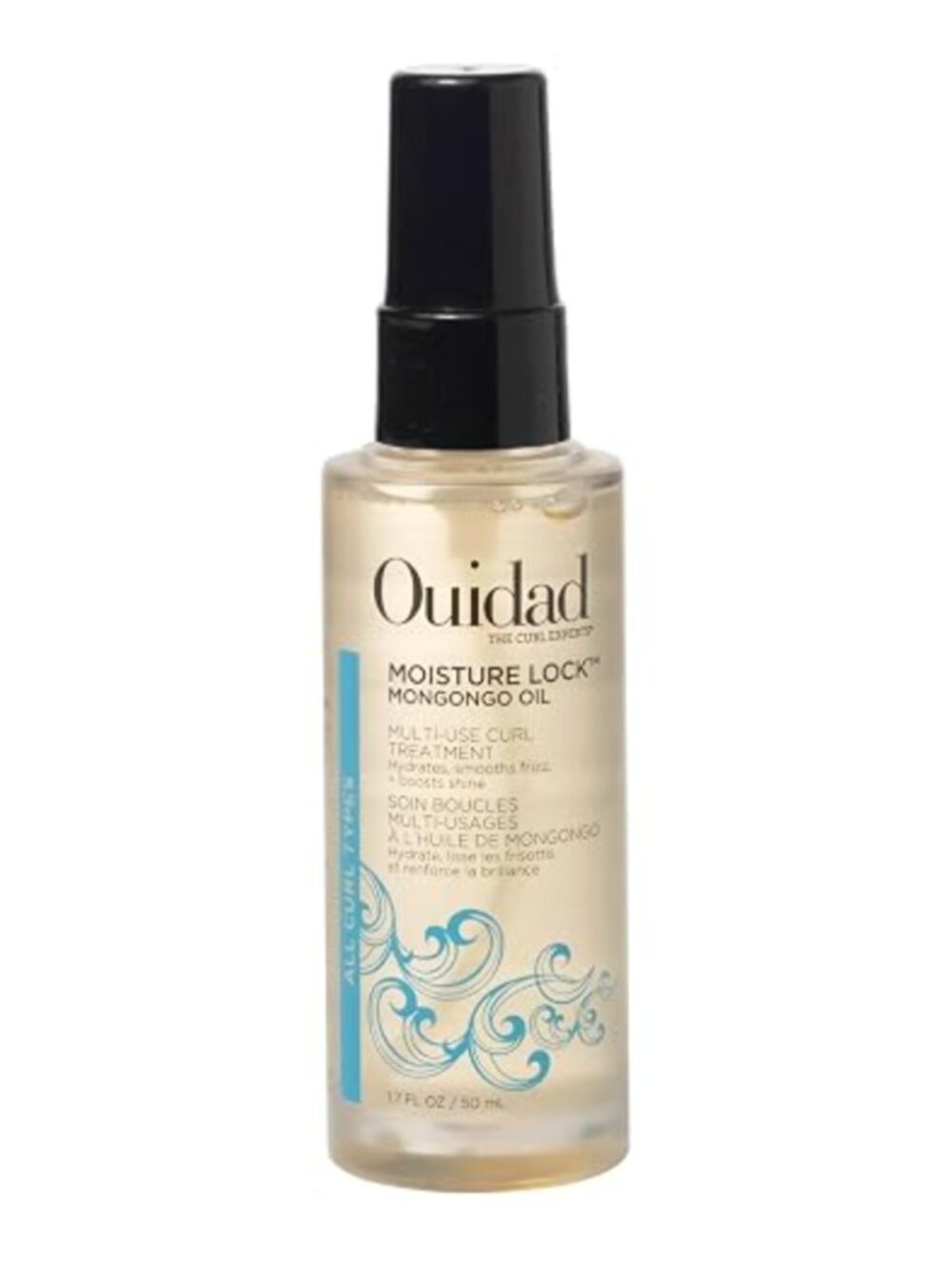 NEW Ouidad Moisture Lock Mongongo Hair Oil for Curly Hair, 1.7 fl oz, Leave-in